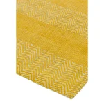 Covor galben din bumbac iuta lucrat manual modern model geometric Ives Yellow 4 mm 100x150 cm IVES100150YELL