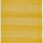 Covor galben din bumbac iuta lucrat manual modern model geometric Ives Yellow 4 mm 120×170 cm IVES120170YELL