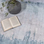 Covor din vascoza lucrat manual modern model abstract Juno Aquamarine 6 mm 120x170 cm JUNO1201700004