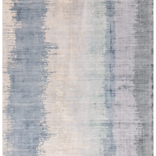 Covor din vascoza lucrat manual modern model abstract Juno Aquamarine 6 mm 120x170 cm JUNO1201700004
