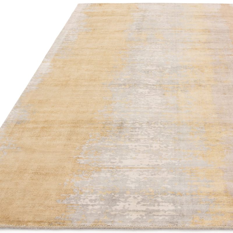 Covor din vascoza lucrat manual modern model abstract Juno Citrine 6 mm 120x170 cm JUNO1201700003 - imagine 3