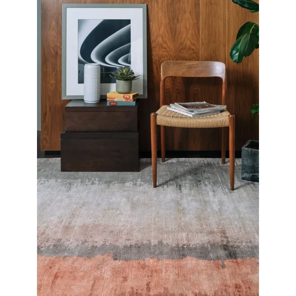 Covor din vascoza lucrat manual modern model abstract Juno Ginger 6 mm 120x170 cm JUNO1201700002