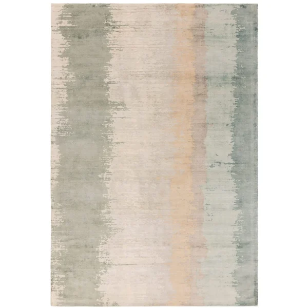 Covor din vascoza lucrat manual modern model abstract Juno Verdant 6 mm 120x170 cm JUNO1201700001