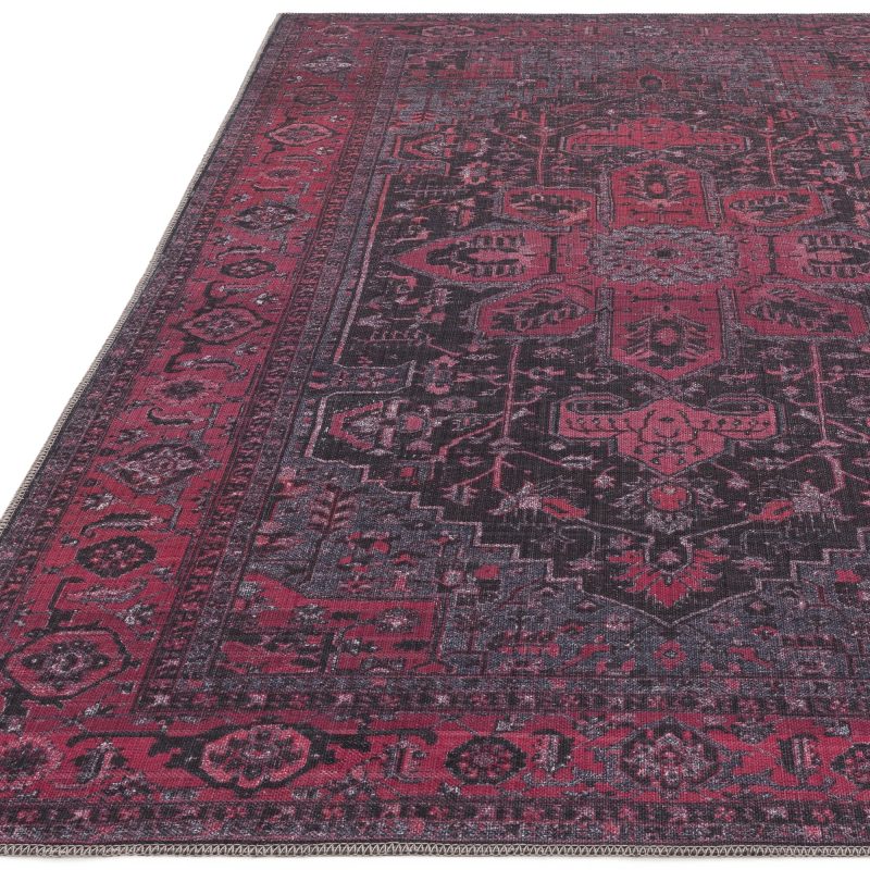 Covor din chenille bumbac traditional persan model vintage floral Kaya Alya 0.5 mm 200x290 cm KAYA2002900016 - imagine 3