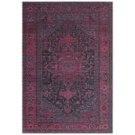 Covor din chenille bumbac traditional persan model vintage floral Kaya Alya 0.5 mm 200×290 cm KAYA2002900016