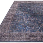 Covor din chenille bumbac traditional persan model vintage floral Kaya Ava 0.5 mm 120x170 cm KAYA1201700002
