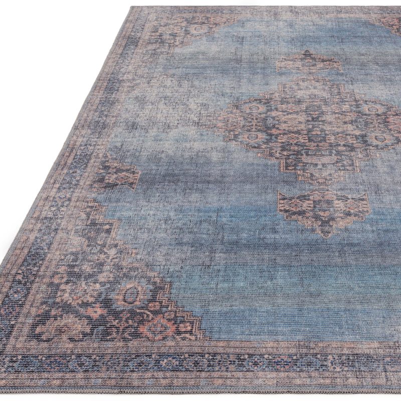 Covor din chenille bumbac traditional persan model vintage floral Kaya Dana 0.5 mm 160x230 cm KAYA1602300008 - imagine 3