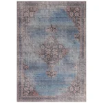 Covor din chenille bumbac traditional persan model vintage floral Kaya Dana 0.5 mm 160×230 cm KAYA1602300008