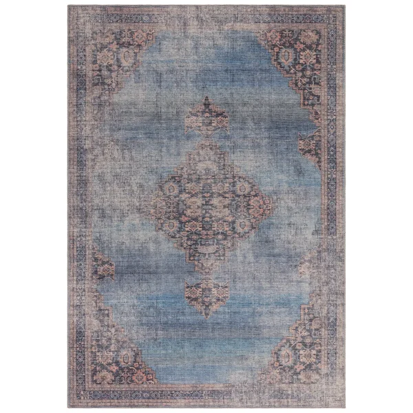 Covor din chenille bumbac traditional persan model vintage floral Kaya Dana 0.5 mm 200x290 cm KAYA2002900008
