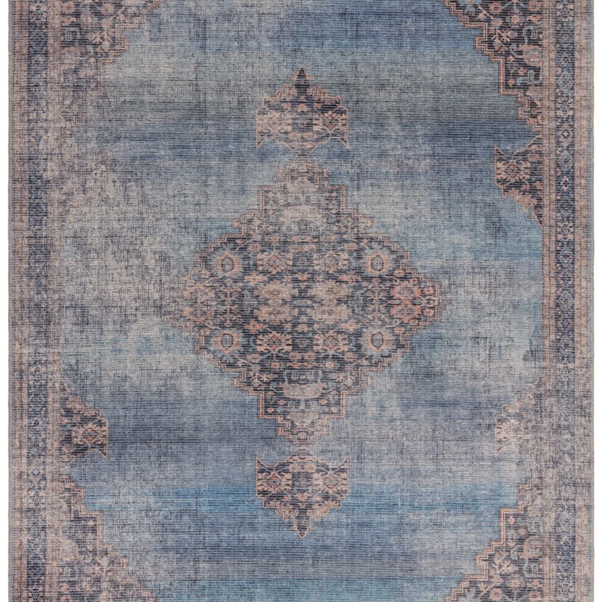 Covor din chenille bumbac traditional persan model vintage floral Kaya Dana 0.5 mm 120x170 cm KAYA1201700008