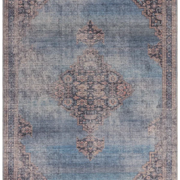 Covor din chenille bumbac traditional persan model vintage floral Kaya Dana 0.5 mm 200x290 cm KAYA2002900008