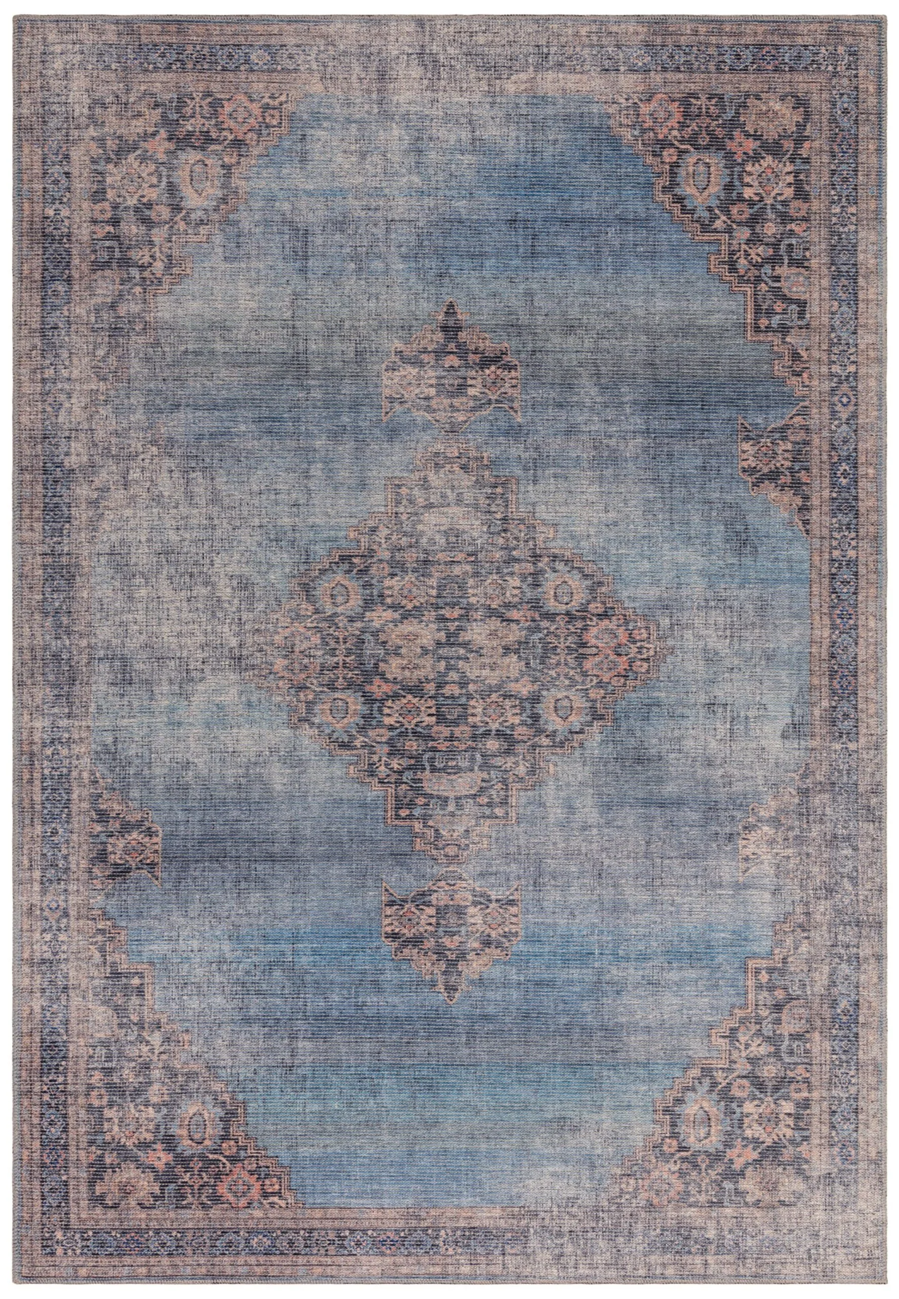 Covor din chenille bumbac traditional persan model vintage floral Kaya Dana 0.5 mm 200×290 cm KAYA2002900008