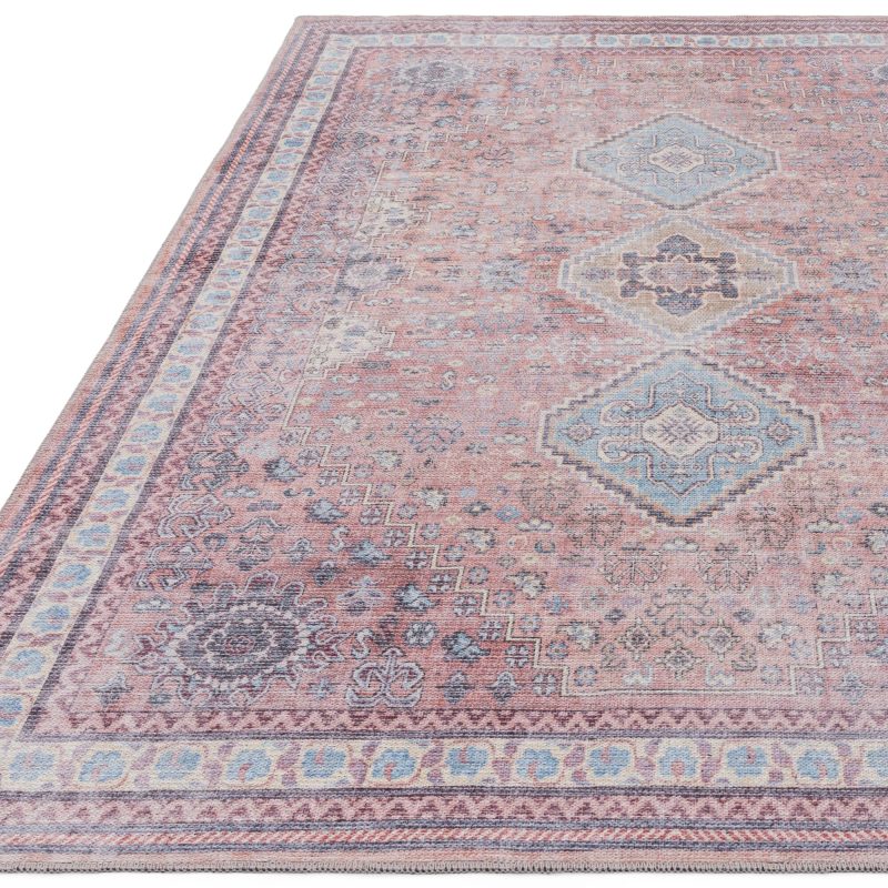 Covor din chenille bumbac traditional persan model vintage floral Kaya Esfir 0.5 mm 200x290 cm KAYA2002900009 - imagine 3
