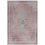 Covor din chenille bumbac traditional persan model vintage floral Kaya Esfir 0.5 mm 120x170 cm KAYA1201700009