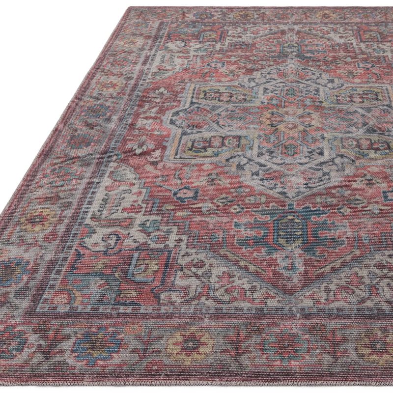 Covor din chenille bumbac traditional persan model vintage floral Kaya Iman 0.5 mm 200x290 cm KAYA2002900007 - imagine 3