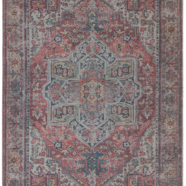 Covor din chenille bumbac traditional persan model vintage floral Kaya Iman 0.5 mm 120x170 cm KAYA1201700007