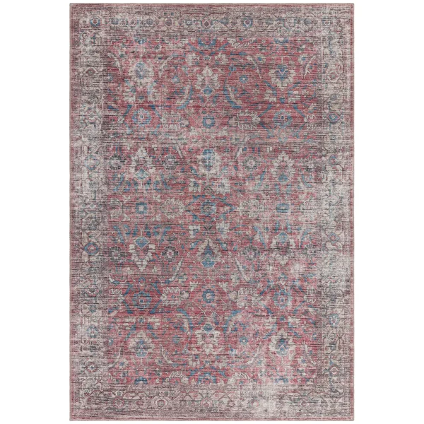 Covor din chenille bumbac traditional persan model vintage floral Kaya Mona 0.5 mm 120x170 cm KAYA1201700010