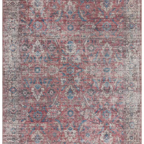 Covor din chenille bumbac traditional persan model vintage floral Kaya Mona 0.5 mm 120x170 cm KAYA1201700010