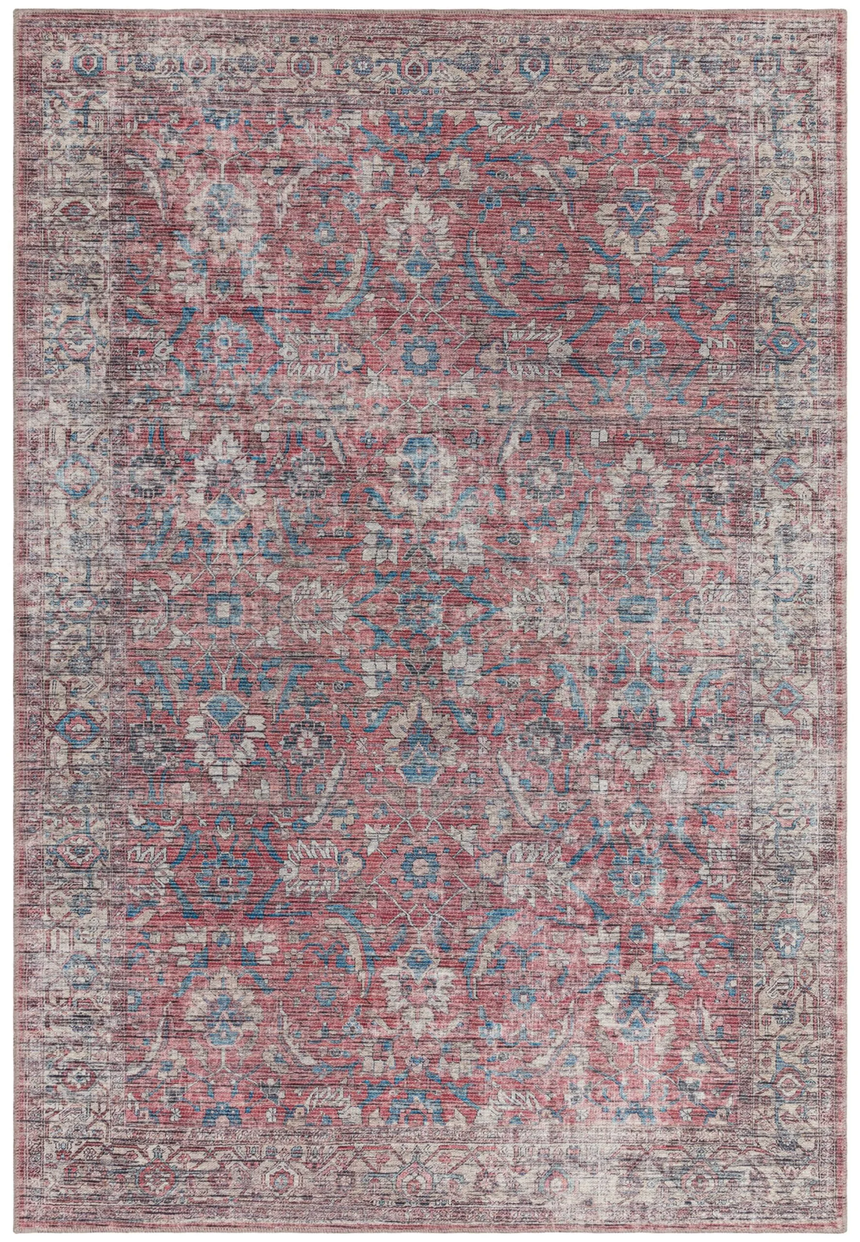 Covor din chenille bumbac traditional persan model vintage floral Kaya Mona 0.5 mm 120×170 cm KAYA1201700010