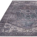 Covor din chenille bumbac traditional persan model vintage floral Kaya Noor 0.5 mm 120x170 cm KAYA1201700003