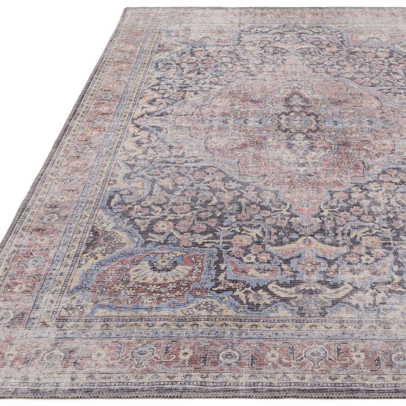 Covor din chenille bumbac traditional persan model vintage floral Kaya Rana 0.5 mm 120x170 cm KAYA1201700011 - imagine 3