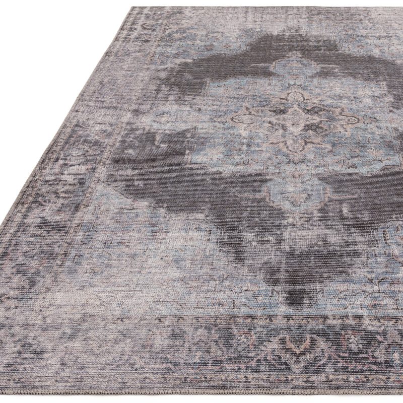 Covor din chenille bumbac traditional persan model vintage floral Kaya Roya 0.5 mm 200x290 cm KAYA2002900005 - imagine 3