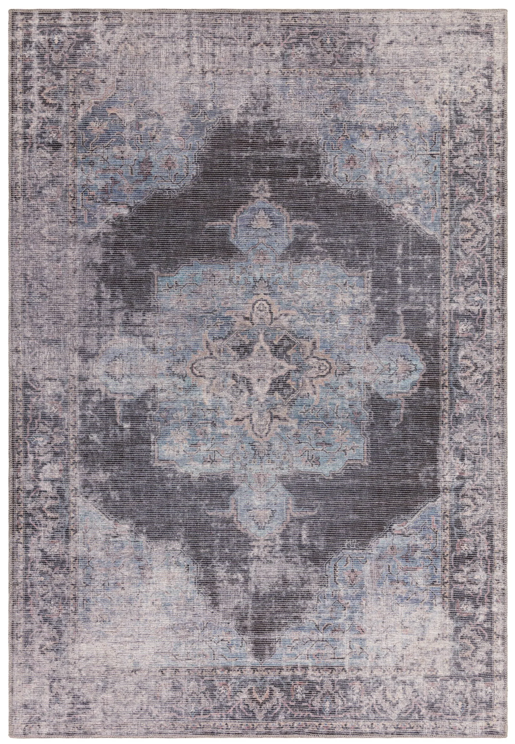 Covor din chenille bumbac traditional persan model vintage floral Kaya Roya 0.5 mm 200×290 cm KAYA2002900005