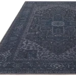 Covor din chenille bumbac traditional persan model vintage floral Kaya Sara 0.5 mm 120x170 cm KAYA1201700015