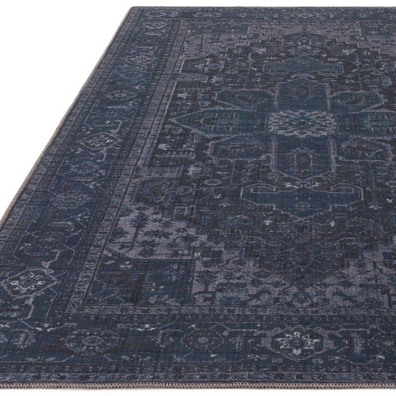 Covor din chenille bumbac traditional persan model vintage floral Kaya Sara 0.5 mm 120x170 cm KAYA1201700015 - imagine 3