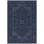 Covor din chenille bumbac traditional persan model vintage floral Kaya Sara 0.5 mm 120×170 cm KAYA1201700015