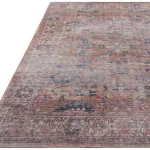 Covor din chenille bumbac traditional persan model vintage floral Kaya Sima 0.5 mm 120x170 cm KAYA1201700006