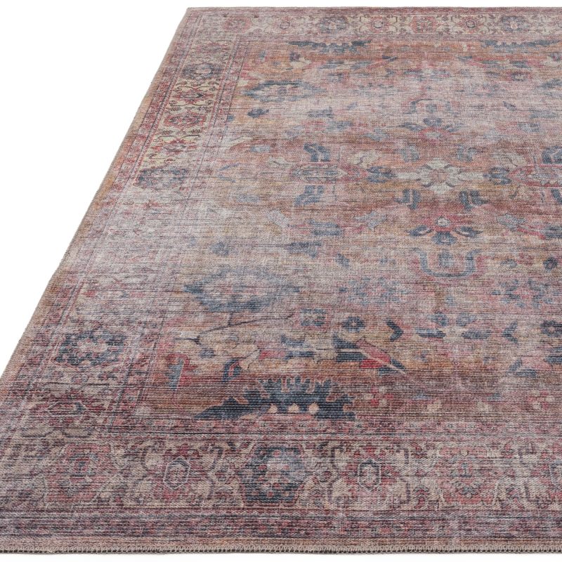 Covor din chenille bumbac traditional persan model vintage floral Kaya Sima 0.5 mm 120x170 cm KAYA1201700006 - imagine 3