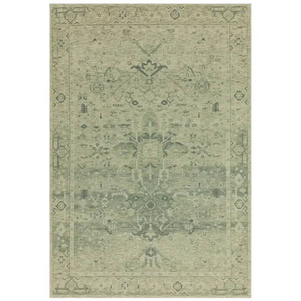 Covor din chenille bumbac traditional persan model vintage floral Kaya Vida 0.5 mm 120x170 cm KAYA1201700004