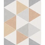 Tapet Arthouse Scandi Triangle Orange Checks and Geos color Orange 1005 mm x 53 cm