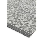 Covor gri din lână lucrat manual modern model geometric Knox Grey 4 mm 160x230 cm KNOX160230GREY