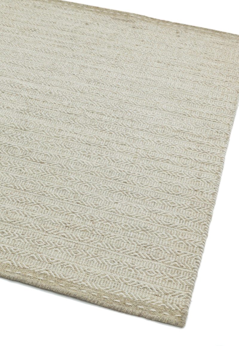 Covor sand din lână lucrat manual modern model geometric Knox Sand 4 mm 120x170 cm KNOX120170SAND - imagine 2