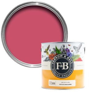 Vopsea roz satinata 20 la suta luciu pentru exterior Farrow and Ball Exterior Eggshell NHM Lake Red No.W92 750 ml