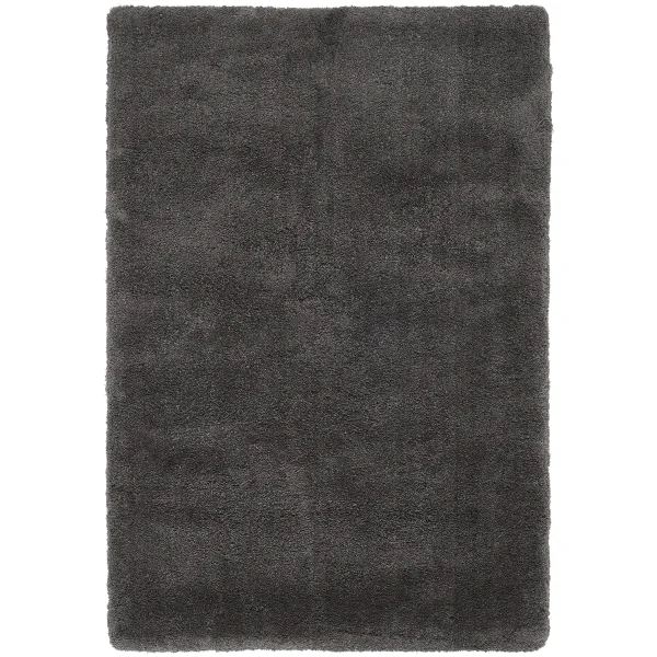 Covor pufos gri lucrat manual modern model uni Lulu Charcoal 37 mm 120x170 cm LULU120170CHAR
