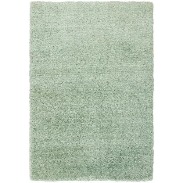 Covor pufos verde lucrat manual modern model uni Lulu Green 37 mm 120x170 cm LULU120170GREE