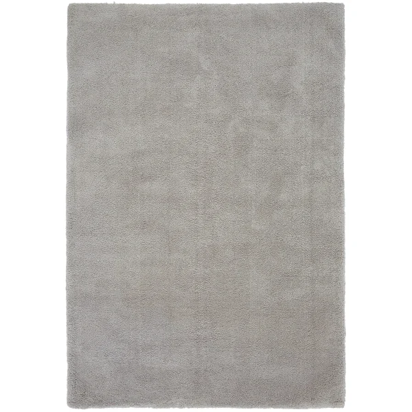 Covor pufos argintiu lucrat manual modern model uni Lulu Silver 37 mm 80x150 cm LULU080150SILV