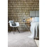 Covor pufos argintiu lucrat manual modern model uni Lulu Silver 37 mm 80x150 cm LULU080150SILV