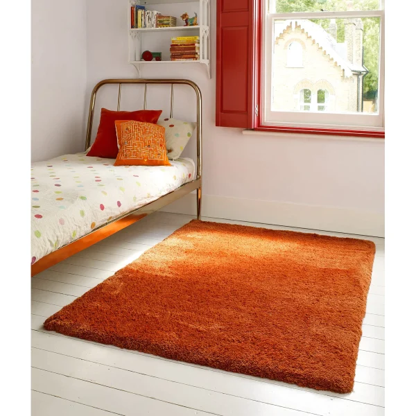 Covor pufos lucrat manual modern model uni Lulu Spice 37 mm 80x150 cm LULU080150SPIC
