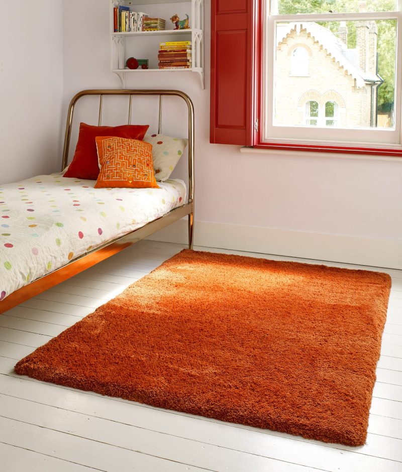 Covor pufos lucrat manual modern model uni Lulu Spice 37 mm 120x170 cm LULU120170SPIC - imagine 2