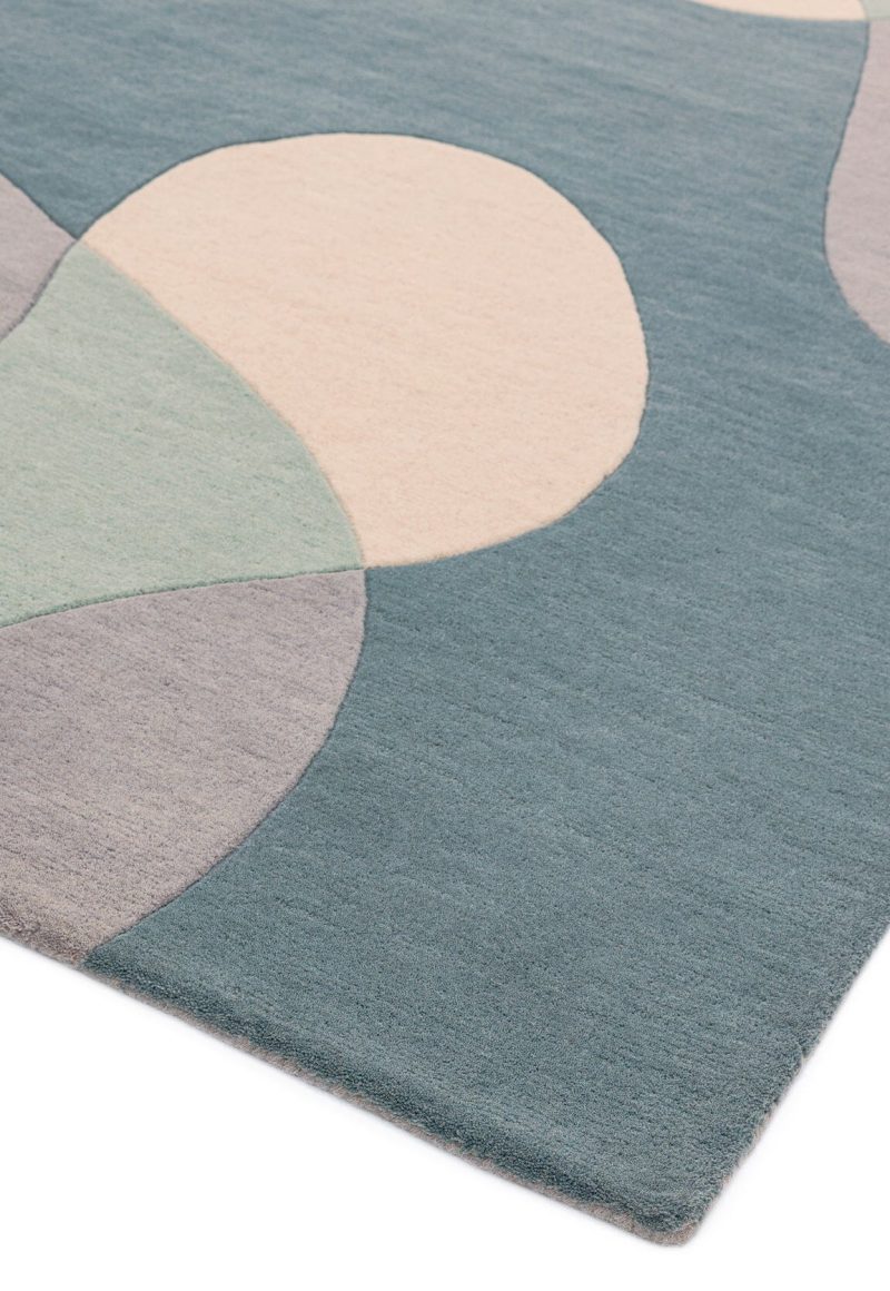 Covor pufos sky din lână lucrat manual modern model geometric Matrix Arc Sky 11 mm 200x300 cm MATR2003000056 - imagine 3