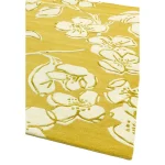 Covor pufos galben din lână lucrat manual modern model geometric Matrix Devore Yellow 11 mm 120x170 cm MATR1201700015