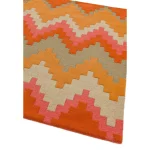 Covor geometric Matrix Cuzzo Sienna, portocaliu, 70x240 cm