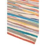 Covor pufos multicolor din lână lucrat manual modern model geometric Matrix Ping Multi 11 mm 200x300 cm MATR2003000072