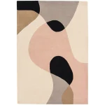 Covor pufos pastel din lână lucrat manual modern model geometric Matrix Arc Pastel 11 mm 160×230 cm MATR1602300055
