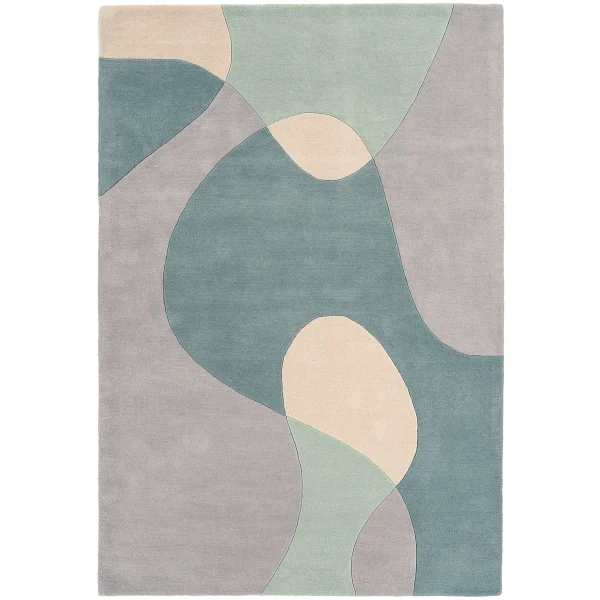 Covor pufos sky din lână lucrat manual modern model geometric Matrix Arc Sky 11 mm 200x300 cm MATR2003000056