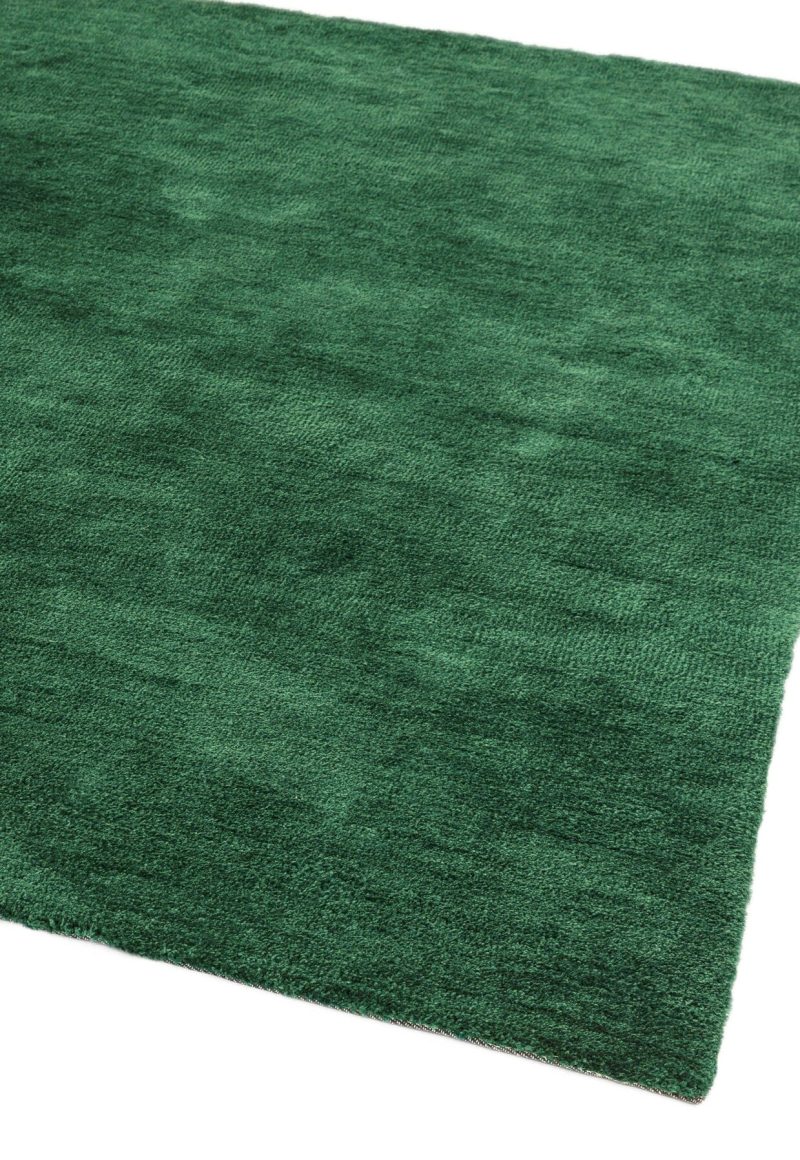 Covor pufos verde lucrat manual modern model uni Milo Green 13 mm 120x170 cm MILO120170GREE - imagine 2